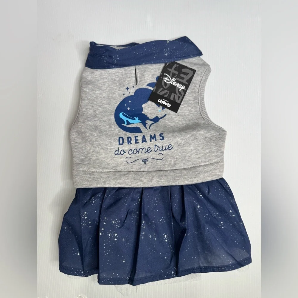 Disney Cinderella "Dreams Come True" Dog & Cat Sweatshirt Dress - Size Medium - Picture 2 of 13